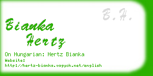 bianka hertz business card